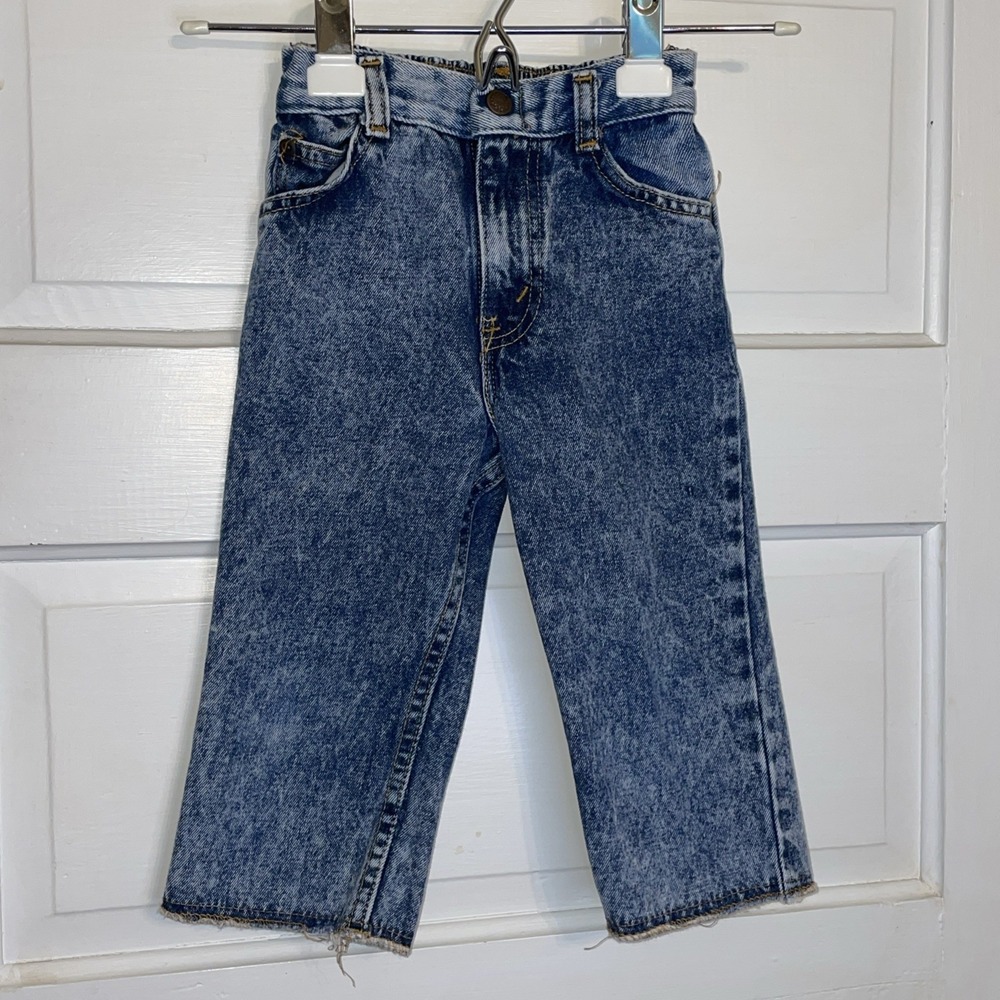 Vintage Kids Jeans 6X Tall Acid Wash‎ Straight Legs Sears McKids Retro Core